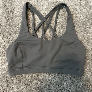 Lululemon Free to be Serene Bra *Light Support C/D cup Grey Sage 6